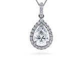 Pear Diamond Pendant in Platinum